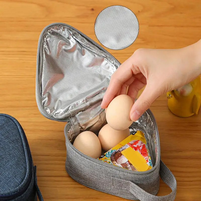 

Durable Bento Pouch New Insulated Lunch Bag Portable Triangular Insulation Bag Lunch Container Outdoor Student Rice Ball Bag