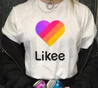 HELIHUO Likee футболка для женщин и детей, детские футболки в русском стиле, белые большие уличные футболки с коротким рукавом для мужчин