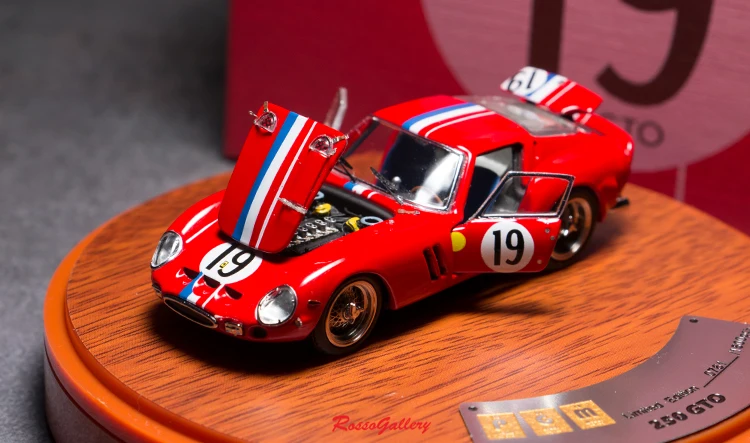 Фото PGM 1:64 для Ferrari 250 GTO 1962 24h Lemans 2-й сплав полностью открытый ограниченный выпуск резиновая металлическая статическая модель автомобиля игрушка ... №1