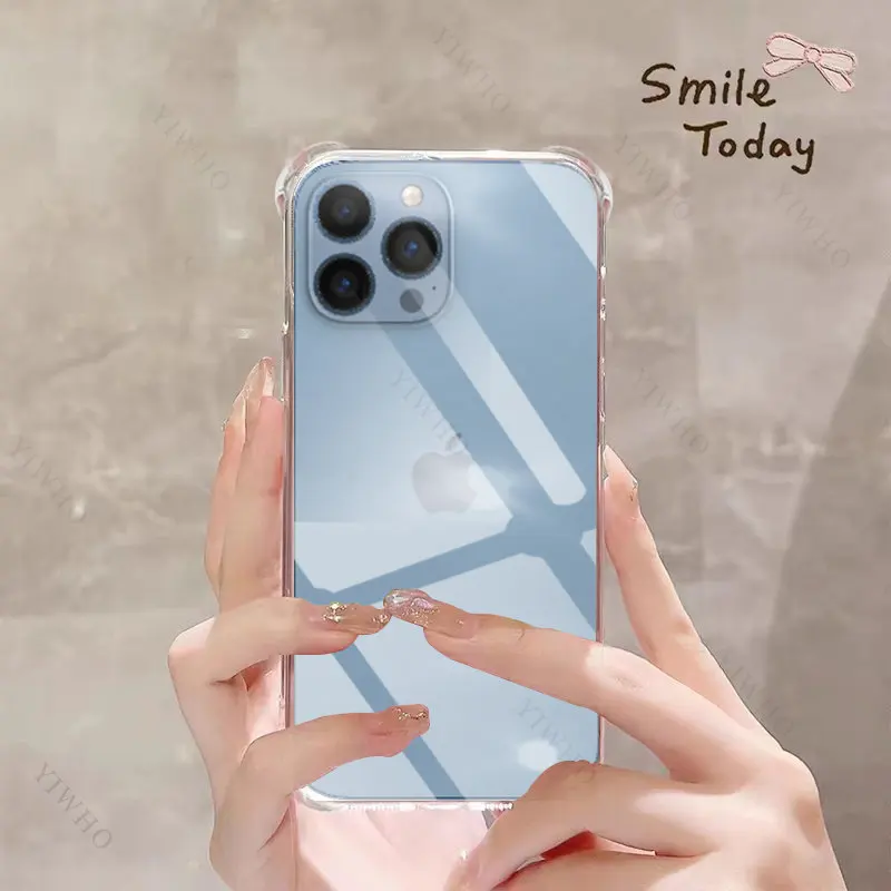 Прозрачный чехол для телефона Apple IPhone 13 Pro Max, прозрачный чехол из ТПУ для IPhone13, 13 Pro, 6,7 дюйма, A2643, противоударные чехлы с защитой от царапин