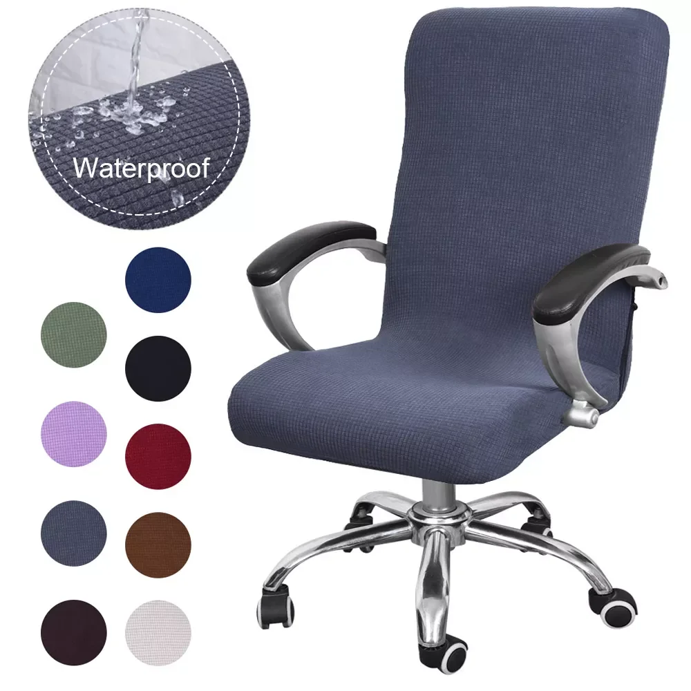 

Waterproof & Spandex Armchair Chair Covers 3 Size S M L Stretch Office Computer Seat Chair Cover Slipcover Gamer Seat Protec