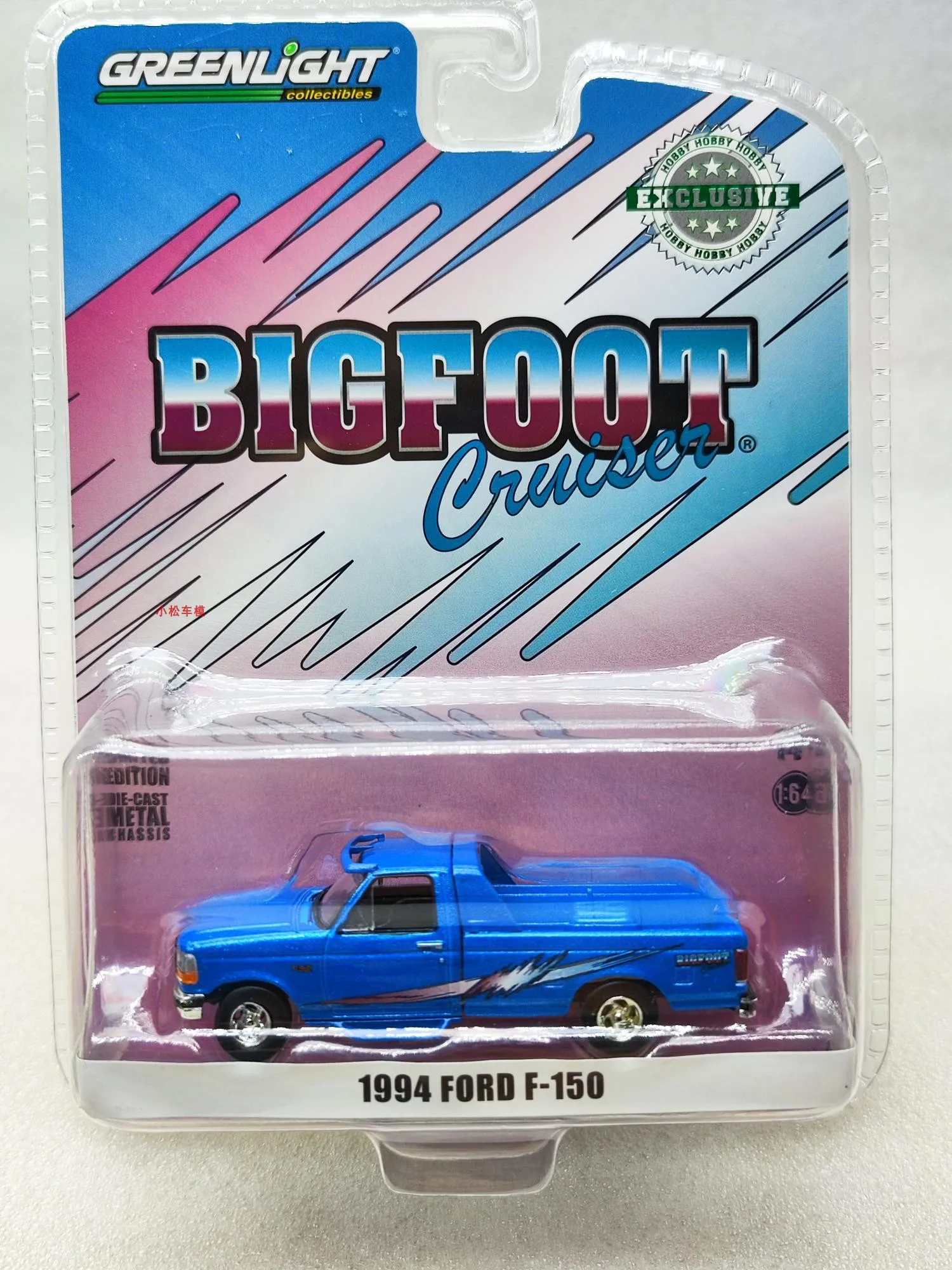 

Green light 1:64 1994 ford F-150 Equipment and Bigfoot Collector Edition Resin Metal Diecast Model Toy Gift