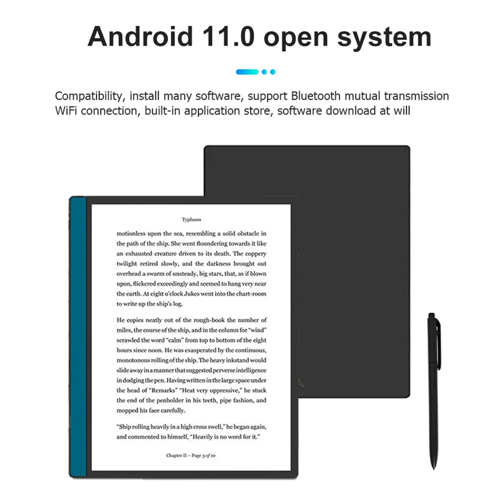 Фото Черный 10-дюймовый AMOLED E-Ink дисплей для электронной книги с памятью 2+32 ГБ, сенсорным экраном, увеличенным временем автономной работы и слотом для TF-карты №3