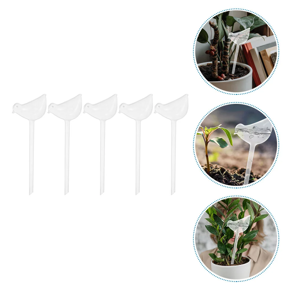 

5 Pcs Plastic Pot Waterer Watering Globes Balls Light Bulb Automatic Device Travel Feeding and supplies