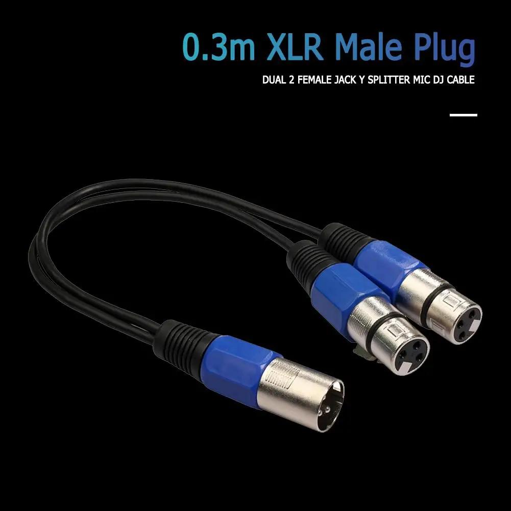 

3-контактный XLR штекер-двойной XLR гнездо Y-разветвитель аудио-адаптер кабель для микрофона полностью сбалансированный Метод связи разделен н...