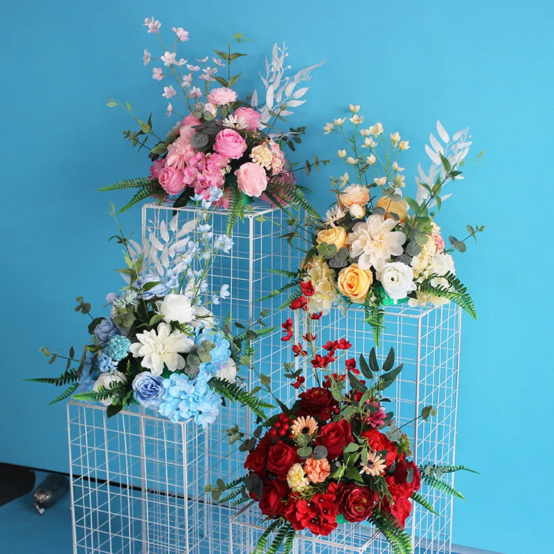 Свадебная дорога цветочный шар искусственная Роза римская колонна декоративное