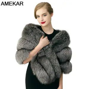 1Pc Luxury Warm Scarves Wraps Imitation Real Fur Shawl Faux Mink Fur Scarf Cape Coat Leather Grass C