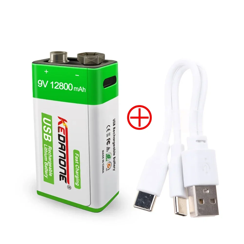 Литий-ионный аккумулятор для мультиметра микрофона пульта ДУ 9 В 12800 мАч