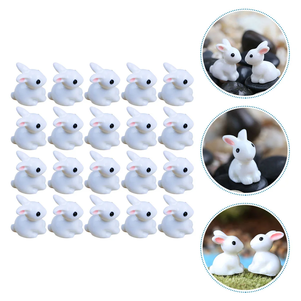 

Rabbit Bunny Statue Miniature Topper Cake Figurines Accessories Figure Easter Miniatures Toy Animals Decorations Toys Figurine