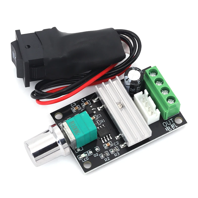 Фото DC 6V 12V 24V 28V 3A 80W Контроллер скорости двигателя постоянного тока ШИМ Регулируемый реверсивный переключатель скорости 1203BB Драйвер двигателя постоянного тока Реверсивный №4