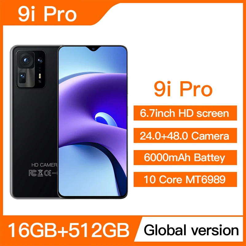 

Смартфон 9i Pro на Android, 16 ГБ + 512 ГБ, 24 + 48 Мп