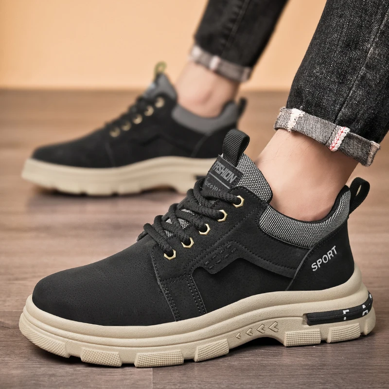 Мужские кроссовки на толстой подошве повседневная обувь для ходьбы