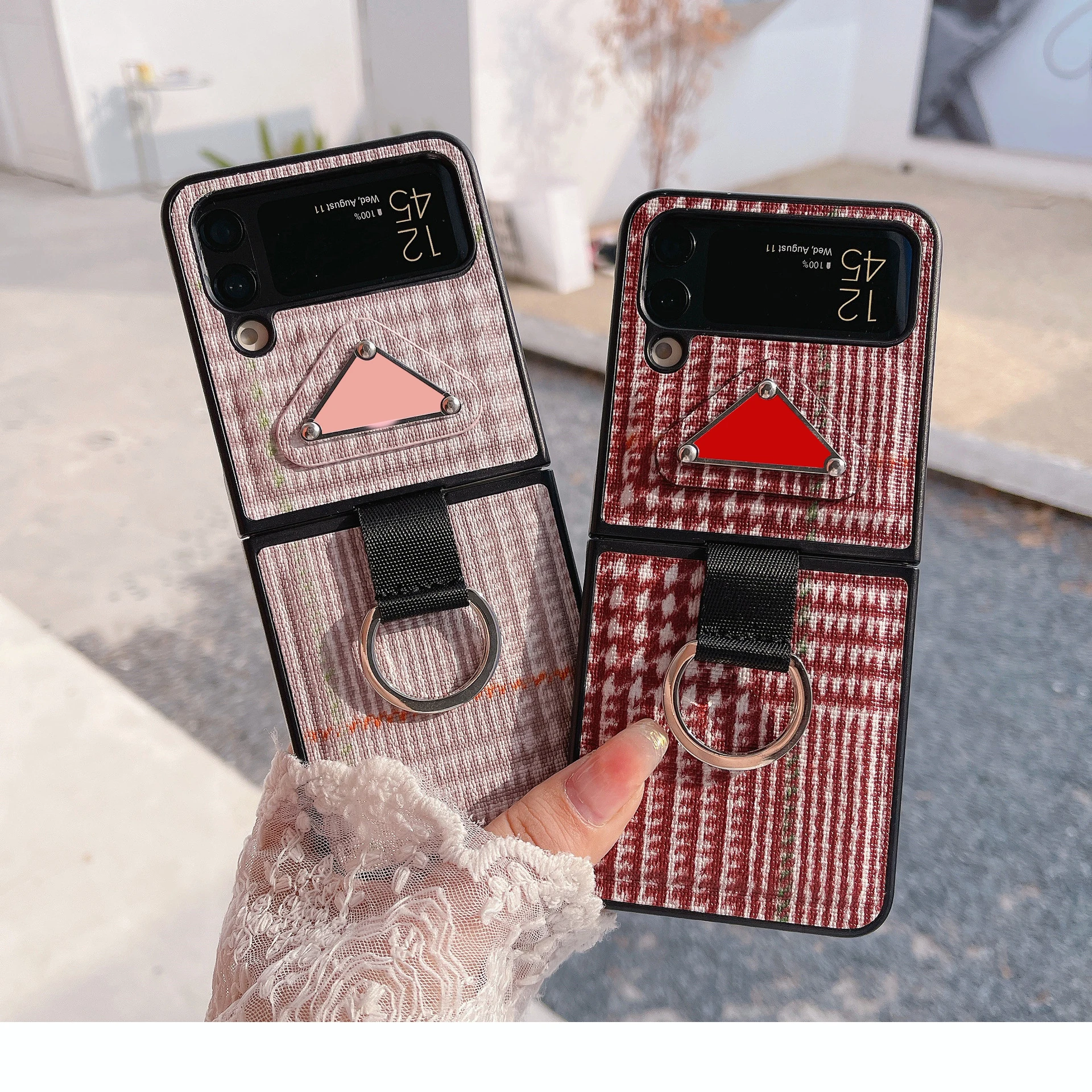 

Подходит для Samsung Zflip5 складной экран женский чехол Zflip4/3 маленький ароматный защитный чехол W23 складной W22 с большим именем