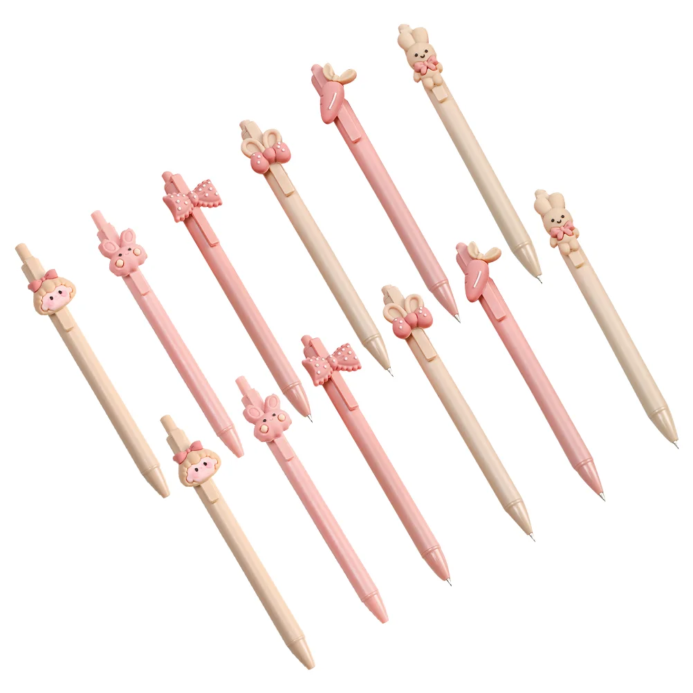 

12PCS Portable Work Pens Plastic Student Pens Portable Student Pens Supplies