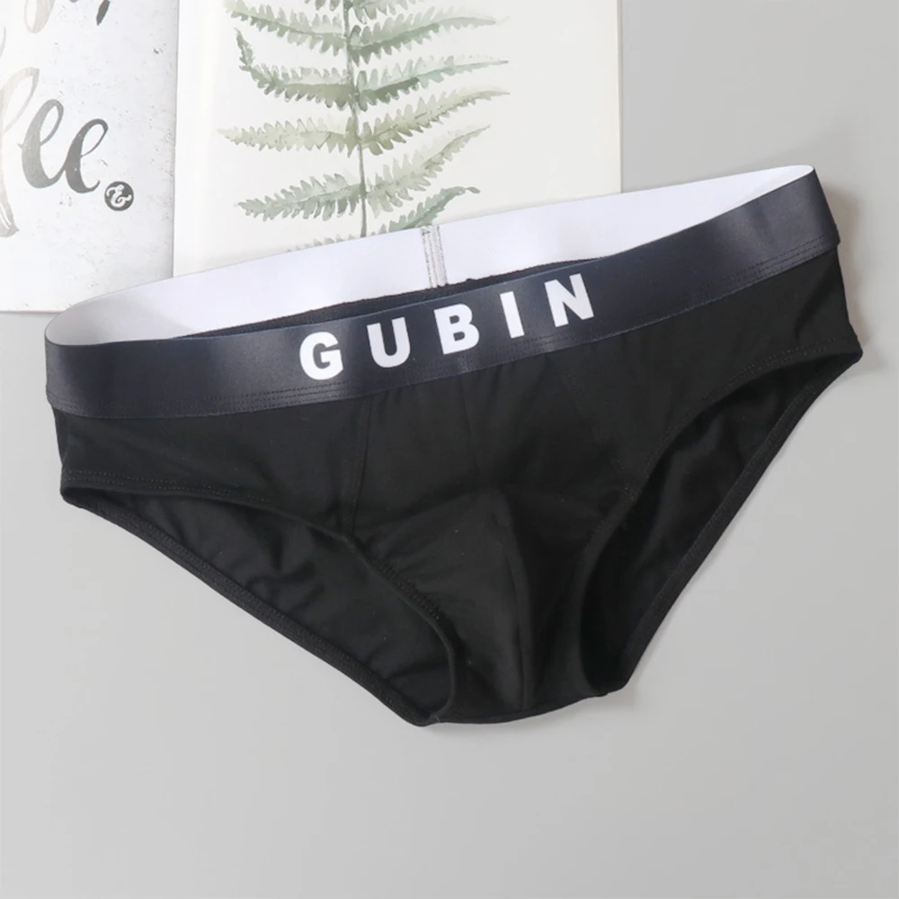 

Men Briefs 95% Cotton Gay Pouch Underwear Fashion Low-Rise Brief Breathable Classic Basics Trunks High Elastic Underpants