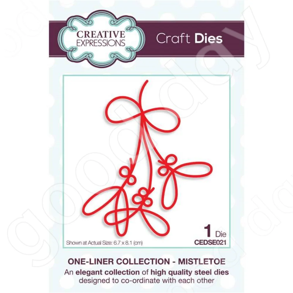 

Christmas New 2022 Arrival Mistletoe Craft Metal Cutting Dies Scrapbook Diary Decoration Embossing Template Diy Handmade