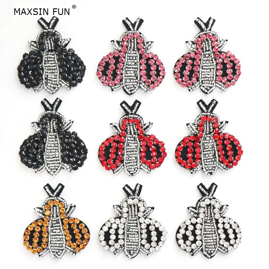 

MAXSIN FUN 2 шт./лот Красочные Блестки Ручной работы Бусины Цветок Аппликация нашивки для волос зажим для волос сумки брошь одежда пришивать накл...