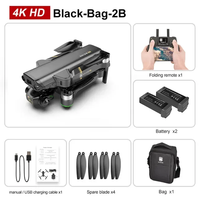 

HKNA KAI ONE Pro GPS Drone 8K HD Camera 3-Axis Gimbal Professional Anti-Shake Photography Brushless Foldable Quadcopter Toy