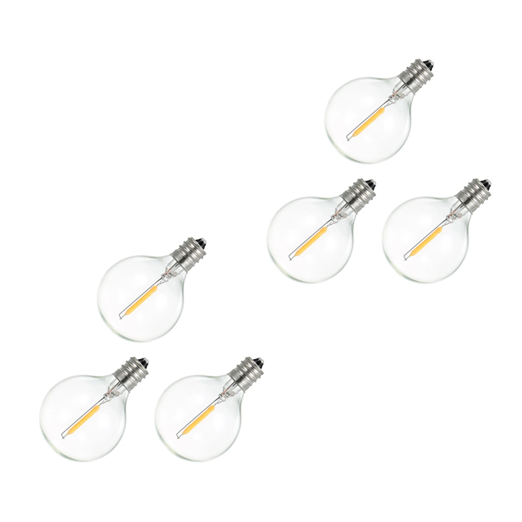 

Bulbs Screw Lights Solar 6pcs Base White Replacement Globe Warm Bulbs Shatterproof String For Light