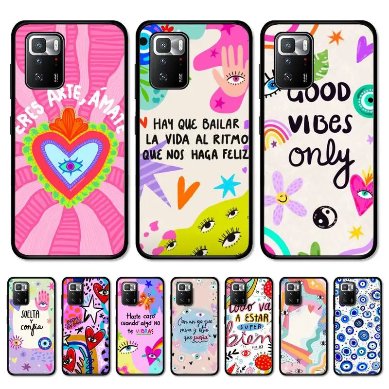 

Funny Turkish Lucky Blue Evil Eye Phone Case For Redmi Note 8A 7 5 Note8pro 8T 9Pro note 6pro Funda Capa