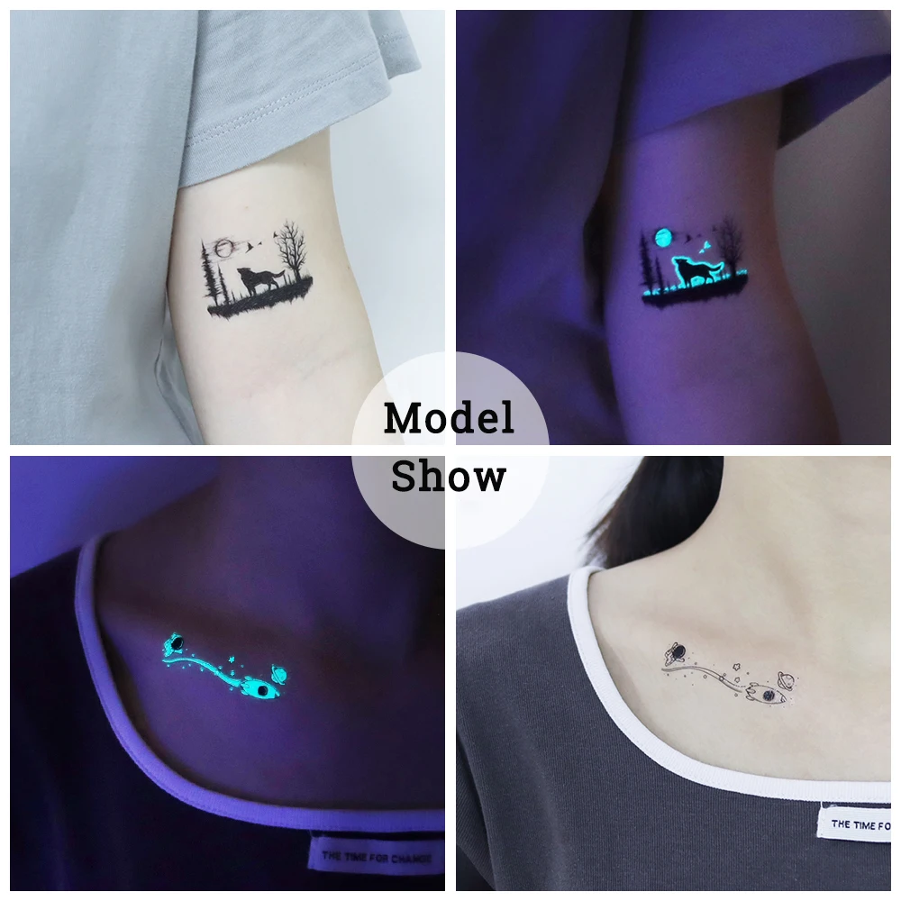 Светящиеся Татуировки VeeCharm-природа и пространство светящиеся Временные