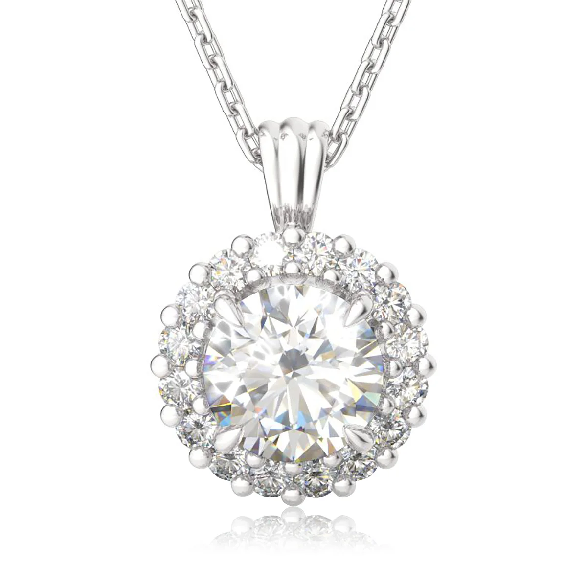 

Luxury Moissanite 2ct Pendant for Woman 925 Silver D Color VVS1 Classic Necklace Wedding Accessories Trendy Fine Jewelry New in