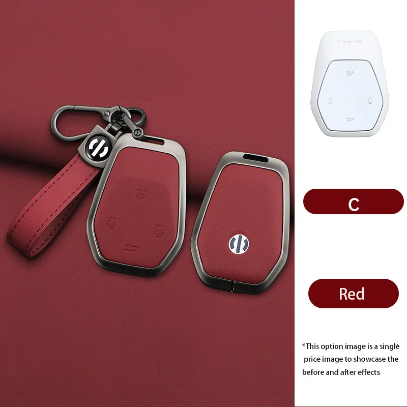 

Кожаный автомобильный ключ из цинкового сплава, смарт-чехол для дистанционного управления, брелок для HIPHI Y 2023, Hiphi Z для HIPHI, аксессуары для брелоков