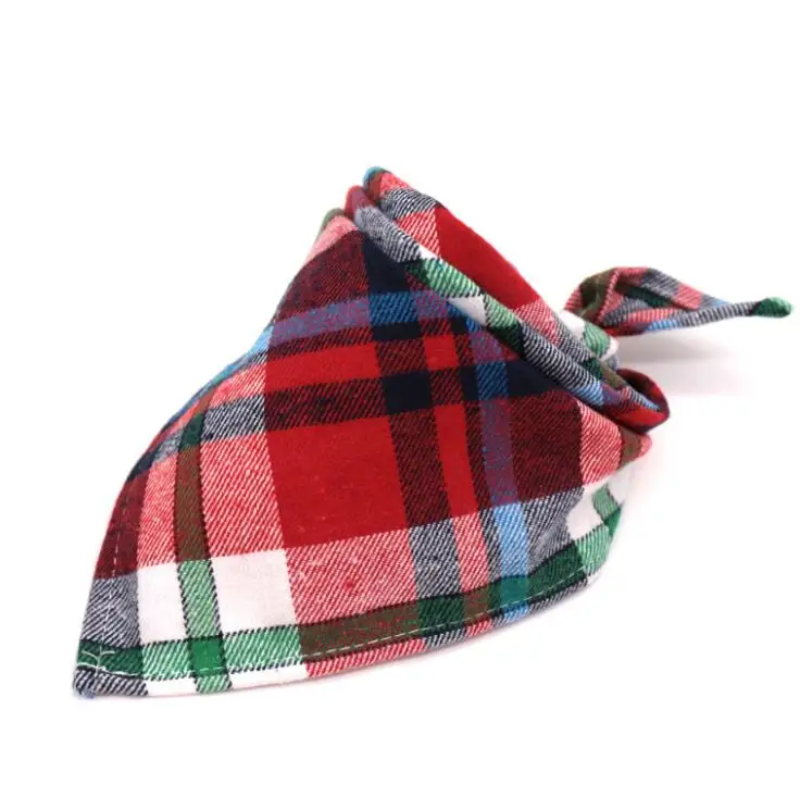 Бандана для собак большой шарф домашних животных бандана хлопок в клетку со