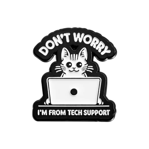 Эмалевые булавки Pew Madafakas, значок на лацкан с технической поддержкой, подарок для ребенка