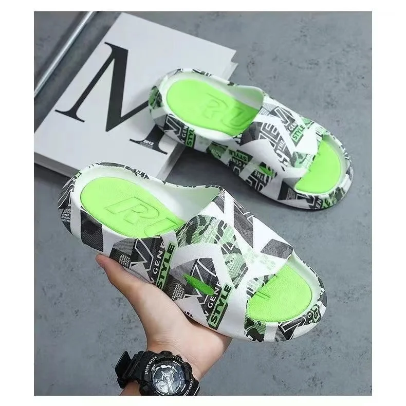 Мужские летние тапочки мягкие удобные из ПВХ домашние пляжные нескользящие