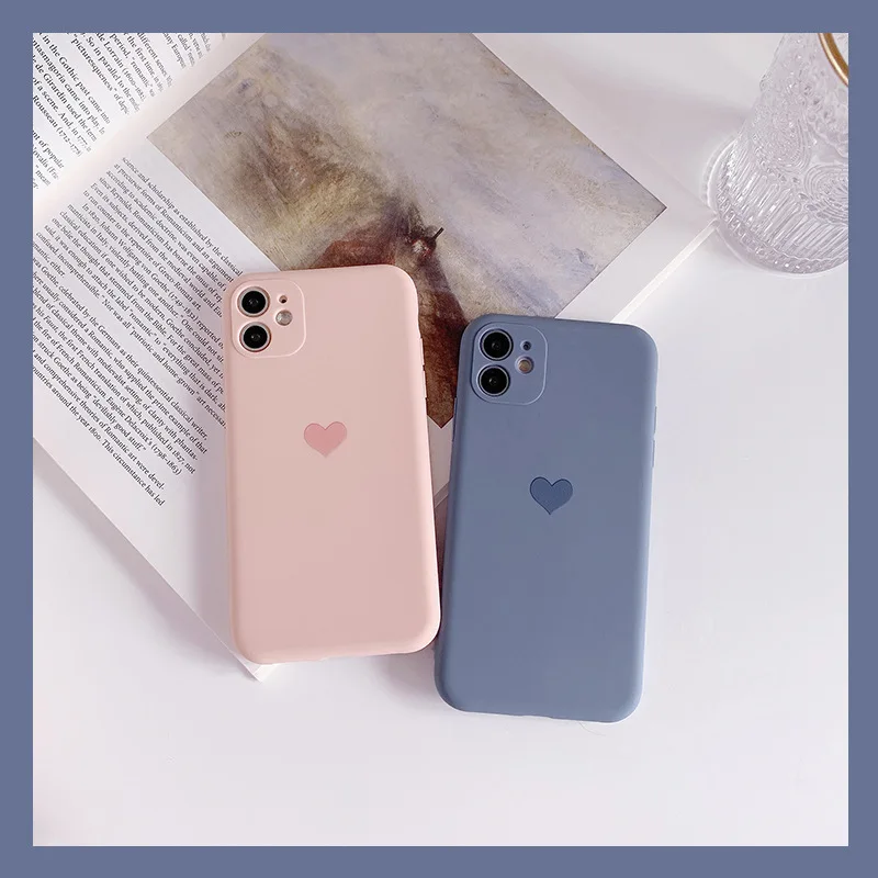 

Силиконовый мягкий ударопрочный чехол с сердечками для iphone 12 mini 13 11 Pro Max XR X XSMAX 7 8 Plus