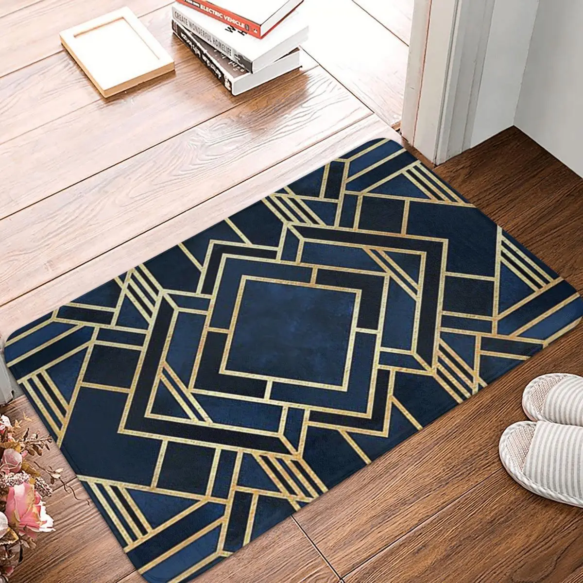

Art Deco 60x40cm Carpet Polyester Floor Mats Fashionable Bathroom Home Decor
