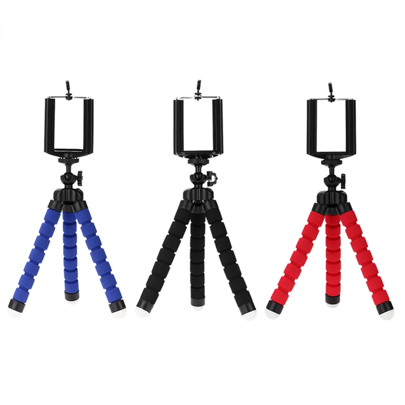

1pcs Mini Flexible Holder Sponge Octopus Tripod Bracket For Mobile Phone Camera Portable Stable Non-slip Selfie Stand Monopod