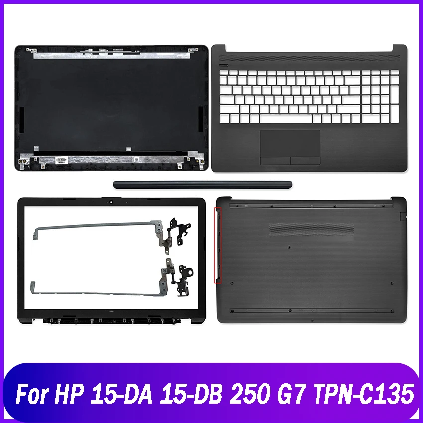 Фото Новая задняя крышка для ноутбука HP 15-DA 15-DB 15-DX 250 G7 TPN-C136 TPN-C135, задняя верхняя крышка с ЖК-дисплеем, передняя панель, упор для рук, верхняя нижняя часть корпуса №1