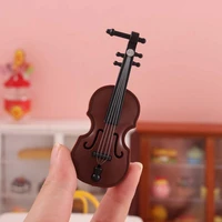 2pcs dollhouse violin model fashionable plastic hands on ability for children dollhouse violin toy dollhouse violin toy