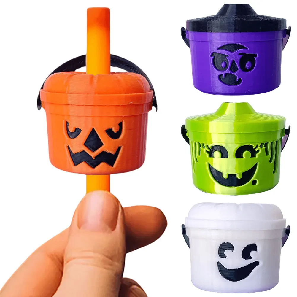 Ведра на Хэллоуин соломенные топперы креативные забавные украшения