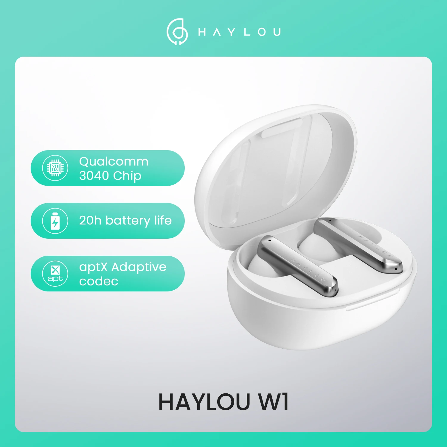 

Беспроводные наушники Haylou W1 QCC 3040, Bluetooth 5,2, Apt-X/AAC