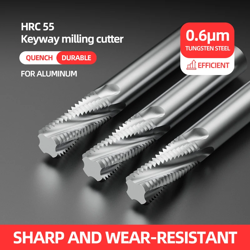 

55 degree full tooth thread milling cutter tungsten steel alloy milling cutter aluminum machining center thread cutter M3M4M6M8