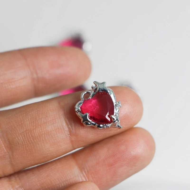 Кристаллический кулон в форме сердца бусины ювелирные изделия ручной работы