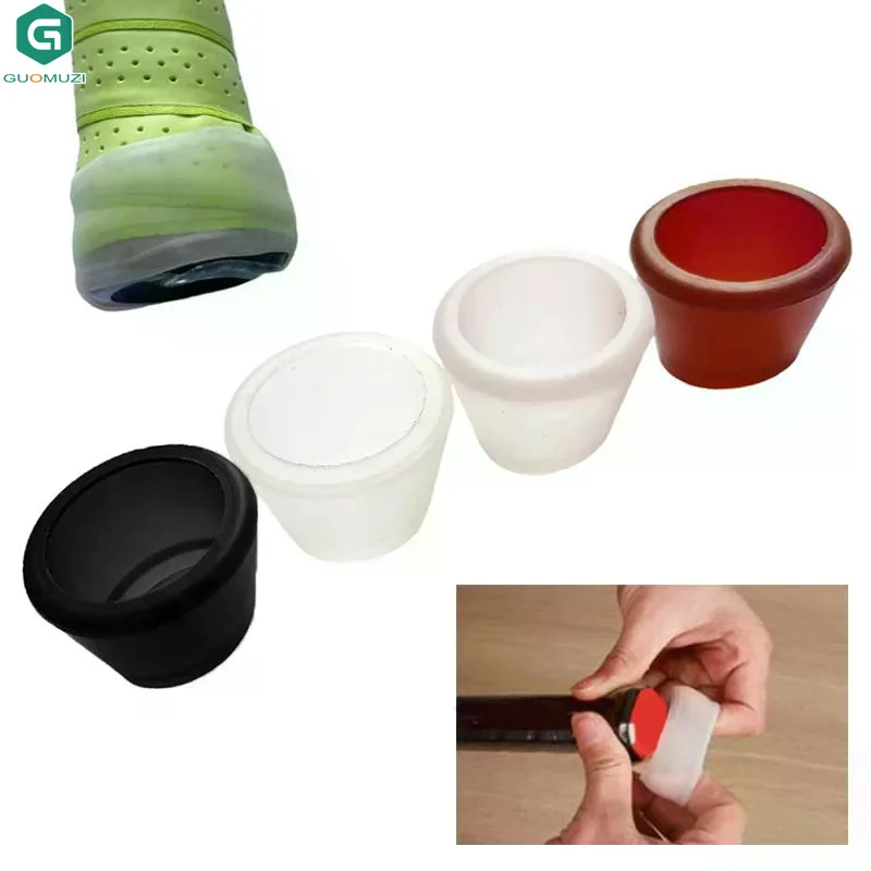 Фото Защитный силиконовый чехол для рукоятки теннисной ракетки, универсальный, противоскользящий, легко устанавливается №2