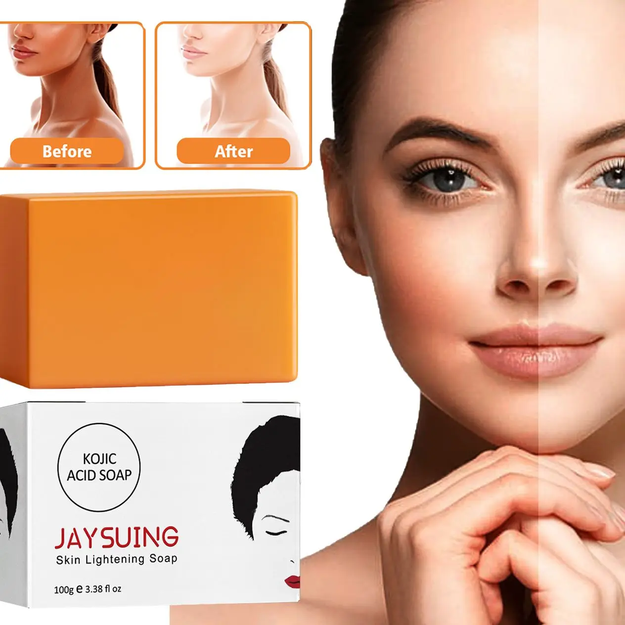 Kojic Acid Skincare Soap Exfoliates 100g Lightens Spots Melanin Mildly Cleans Kojic Acid Skincare Soap Face Cleaning