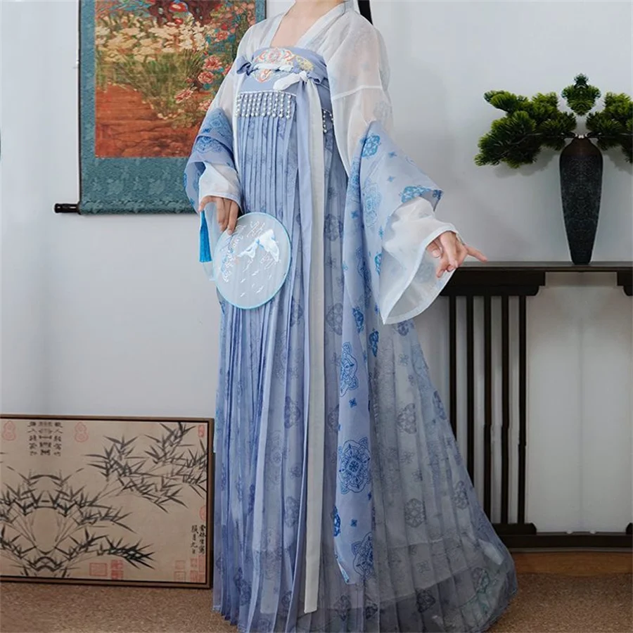 Женский танцевальный костюм Ханьфу из полиэстера