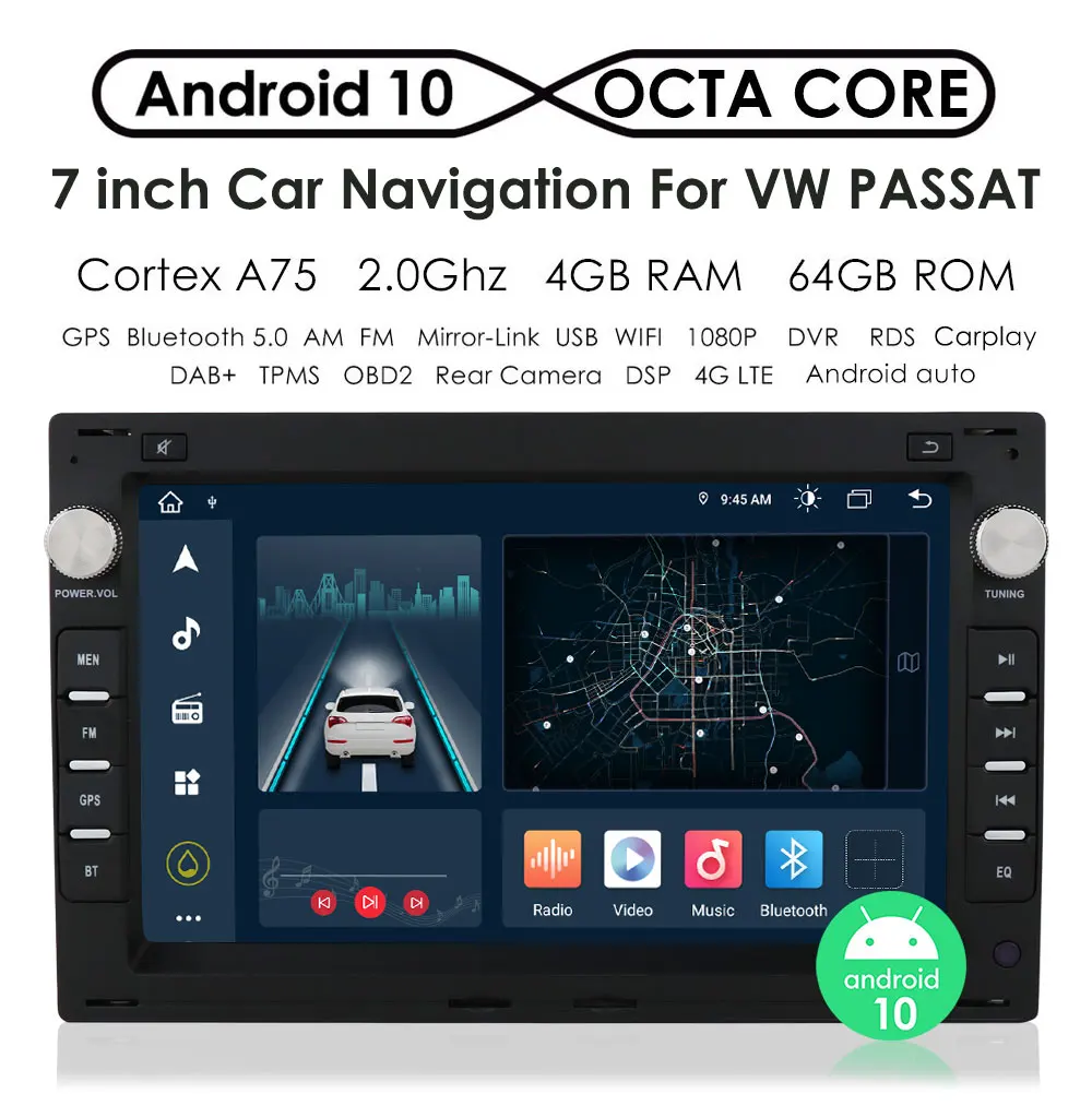 Android Car Raido мультимедийный для Passat B5 VW T4 JETTA GOLF IV MK4 POLO MK3 4 BORA 1998 - 2006 SHARAN LUPO CITI CHICO