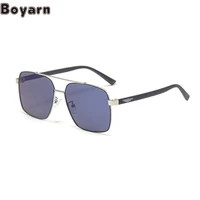 boyarn fashion retro square sunglasses for men 2022 new tr90 soft leg polarizing trend sunglasses gafas de sol