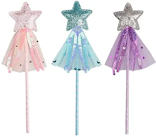 

Волшебная палочка для детей, палочки принцессы, игрушечные палочки, палочки с блестками и звездами, палочки для выступлений, палочки для дев...