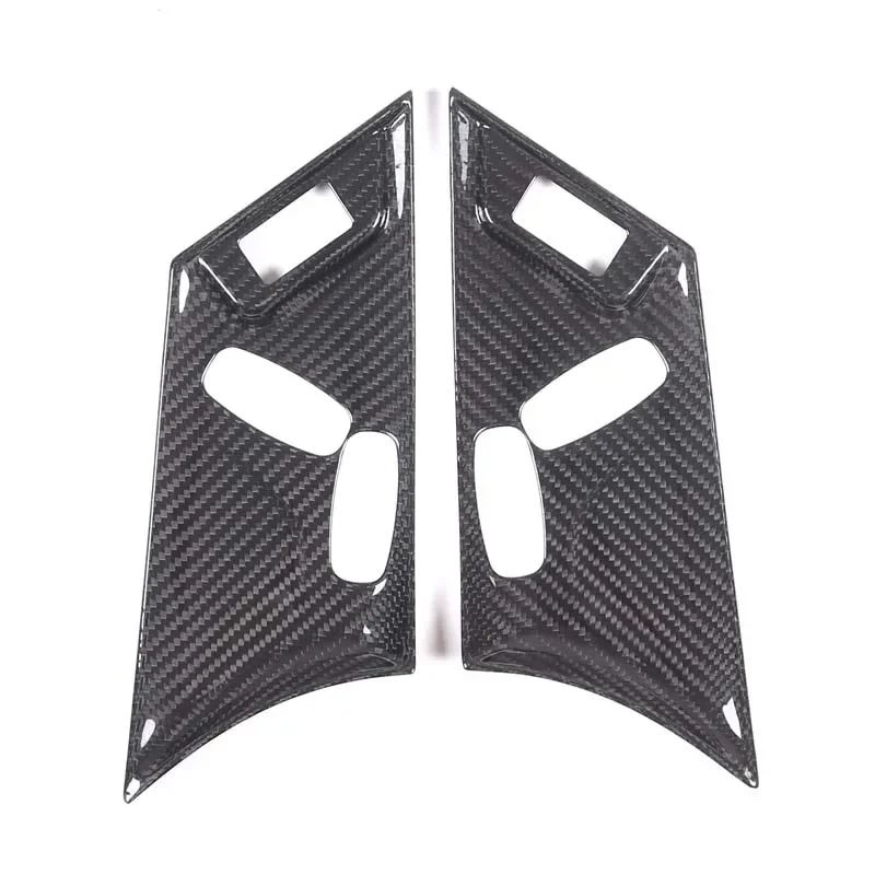 

Для Jaguar F-TYPE F Tpye 2013-2024 крышка панели регулировки автомобильного сиденья декоративная наклейка из настоящего углеродного волокна аксессуары для интерьера