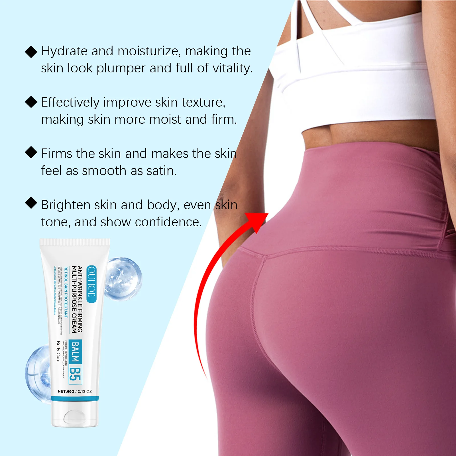 B5 Укрепляющий крем против морщин для тела бедер груди ног укрепляющий и