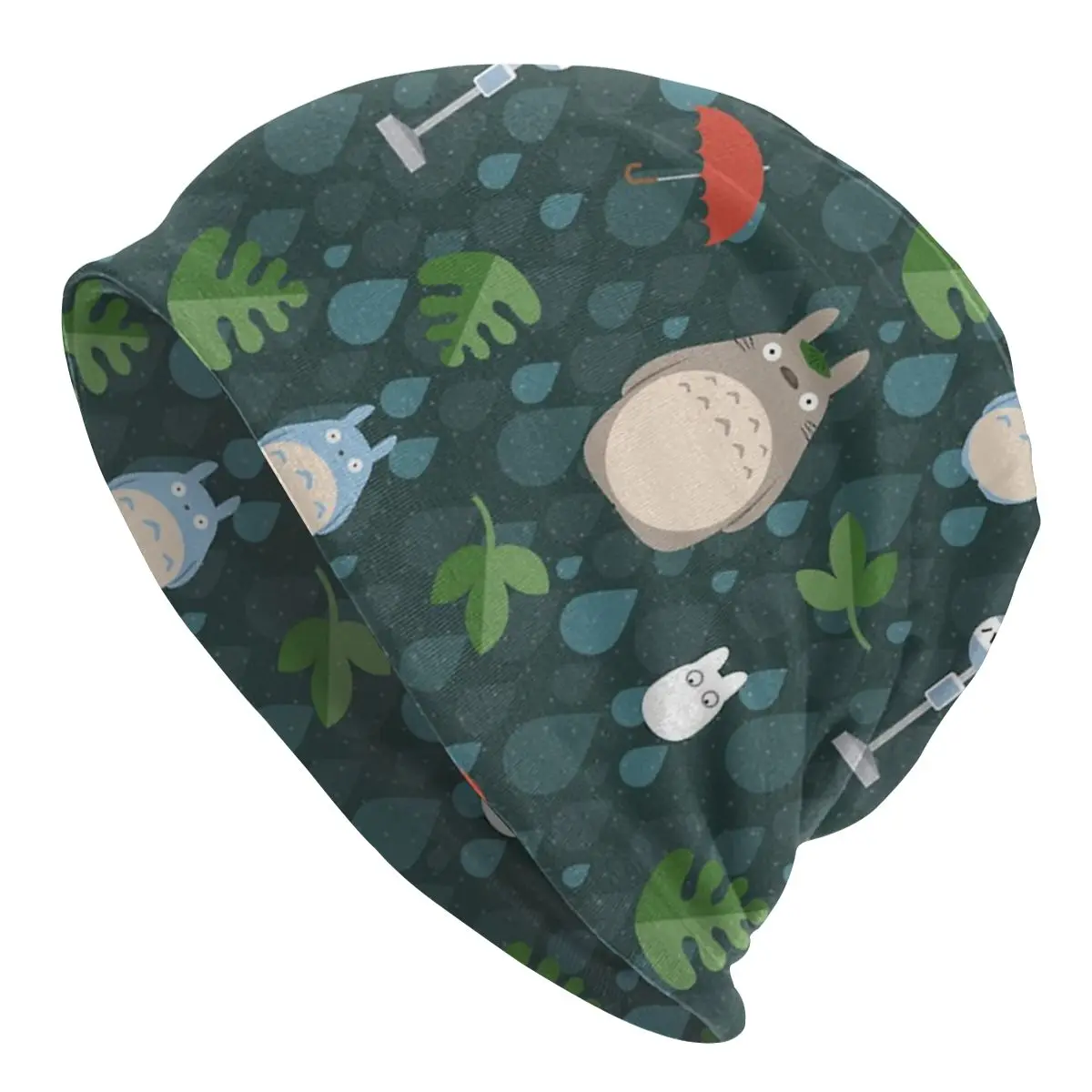 

Ghibli Neighbor Totoro Pattern Bonnet Hat Knitting Hats Cool Outdoor Skullies Beanies Hats Men's Women's Warm Dual-use Caps
