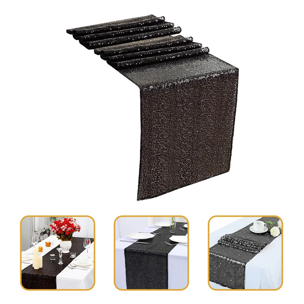

Table Runner Wedding Cloth Tablecloth Sequin Cover Party Glitter Centerpieces Dinner Flag Summer Banquet Birthday Covers Buffet