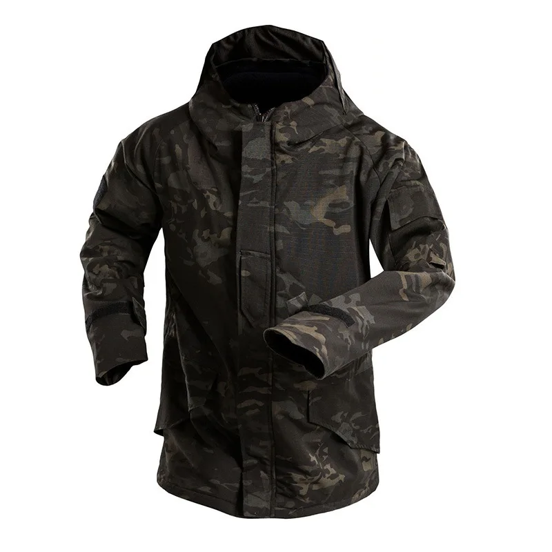 

Camouflage waterproof tactical sharkskin jacket G8 men's windproof outdoor hooded jacket fleece warm windbreaker